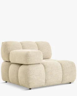 Fauteuil modulable accoudoir interchangeable, Tweed beige Waffle
