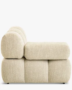 Fauteuil modulable accoudoir interchangeable, Tweed beige Waffle