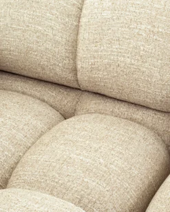 Fauteuil modulable accoudoir interchangeable, Tweed beige Waffle
