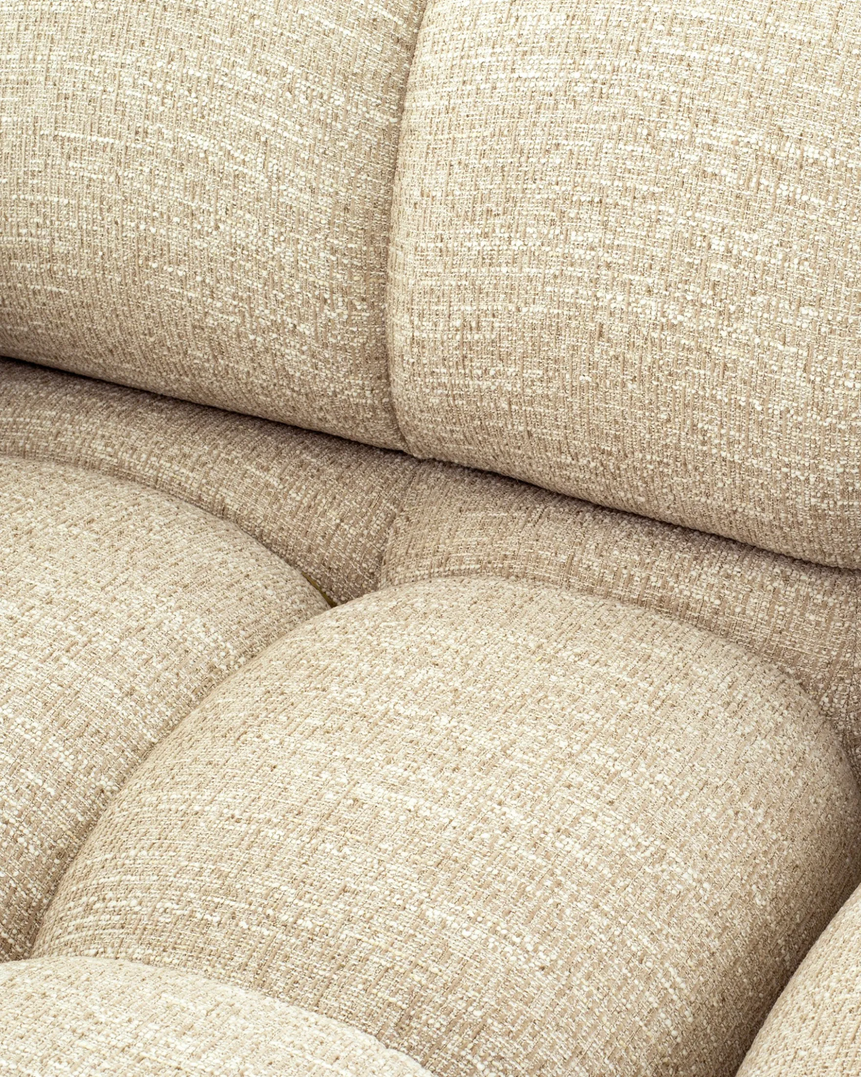 Fauteuil modulable accoudoir interchangeable, Tweed beige Waffle