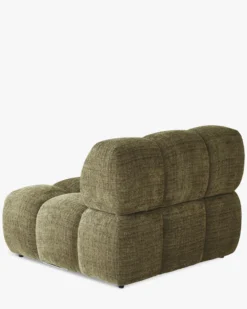 Fauteuil modulable accoudoir interchangeable, Tweed vert lichen Waffle