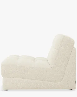 Fauteuil modulable, Blanc avoine bouclé Paul