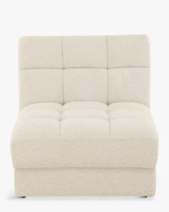 Fauteuil modulable, Blanc avoine bouclé Paul