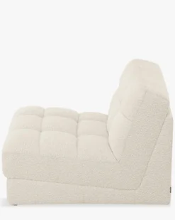 Fauteuil modulable, Blanc avoine bouclé Paul