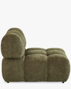 Fauteuil modulable sans accoudoir, Tweed vert lichen Waffle