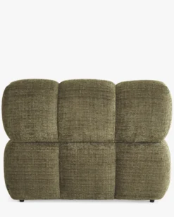 Fauteuil modulable sans accoudoir, Tweed vert lichen Waffle