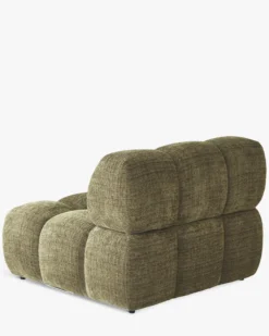 Fauteuil modulable sans accoudoir, Tweed vert lichen Waffle
