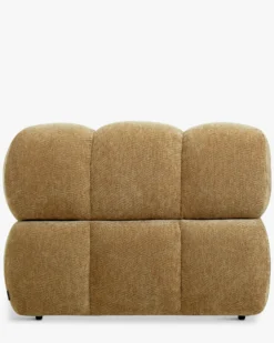 Fauteuil modulable sans accoudoir, Camel crêpé Waffle