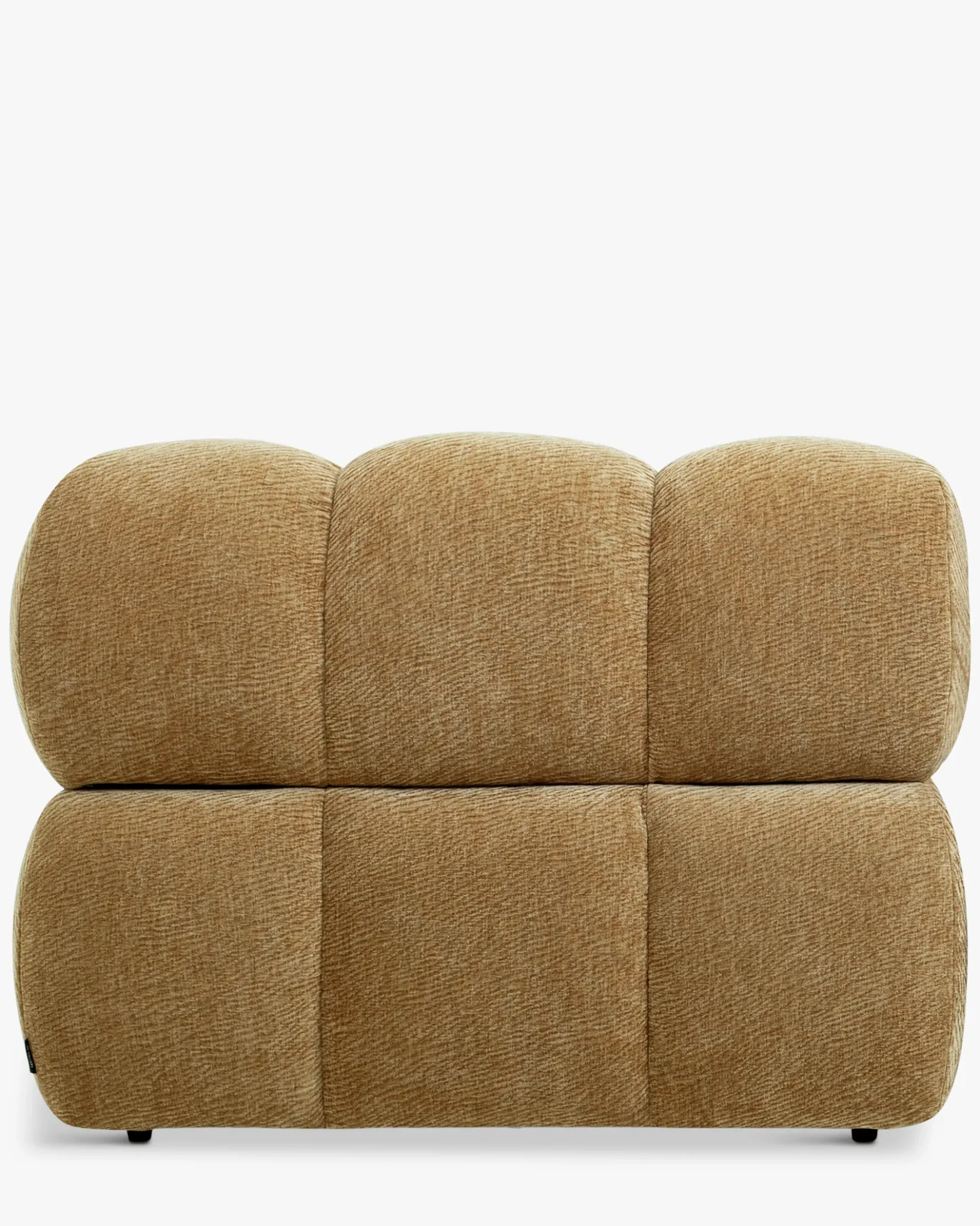 Fauteuil modulable sans accoudoir, Camel crêpé Waffle