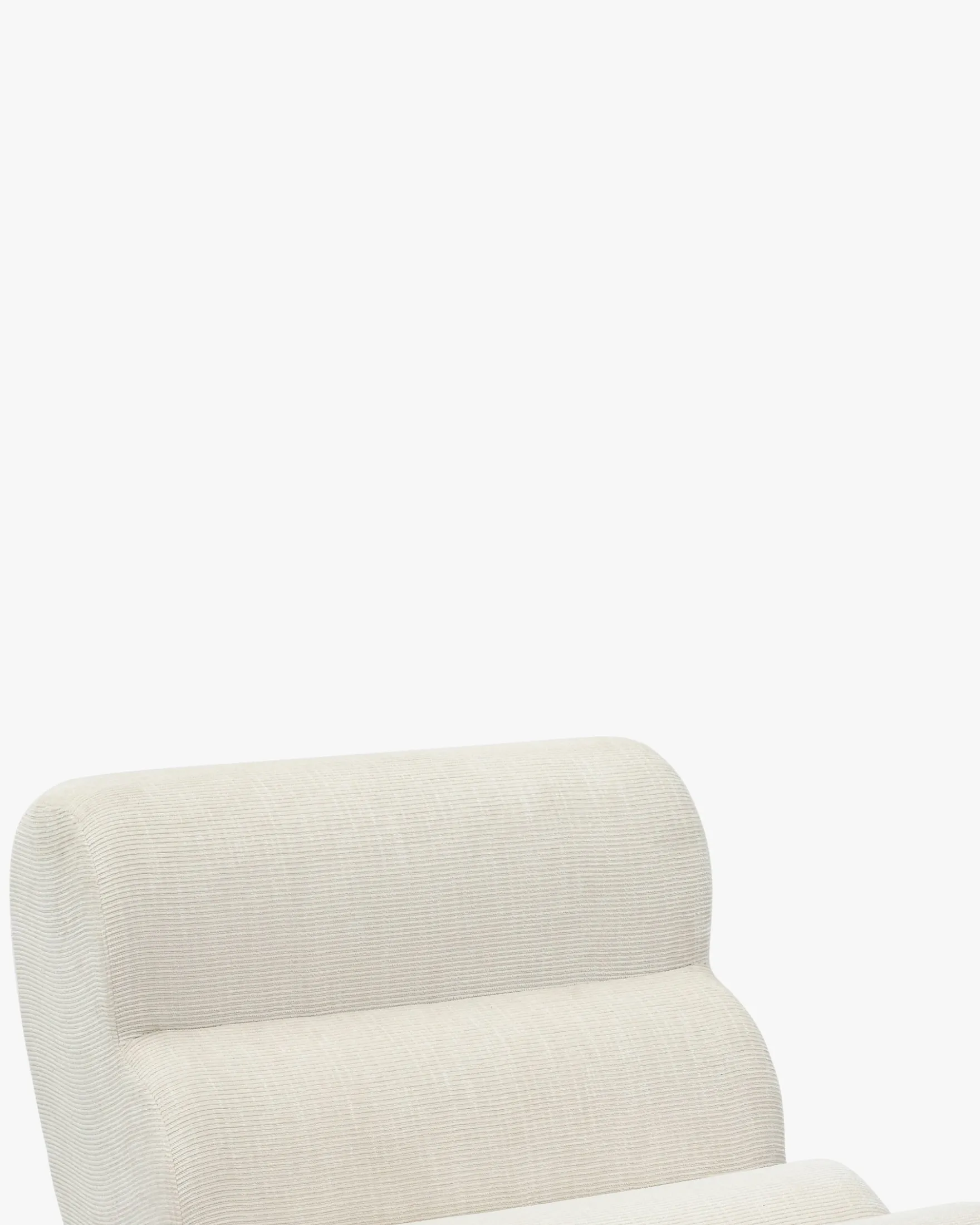 Fauteuil modulable, Tweed crème & bois blond Cozy