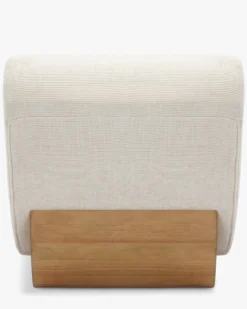 Fauteuil modulable, Tweed crème & bois blond Cozy