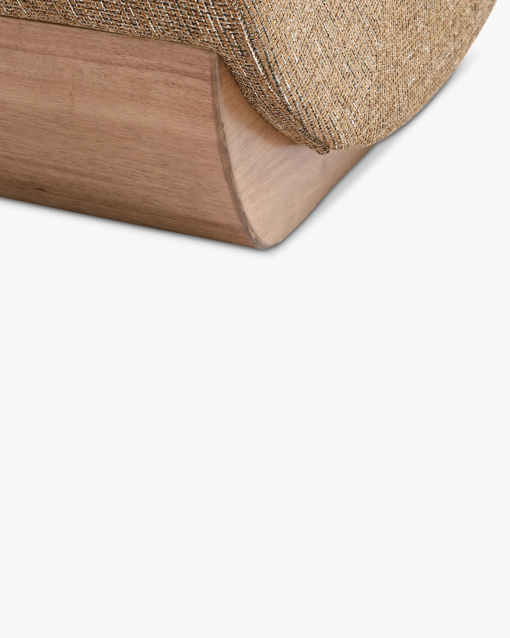 Fauteuil modulable, Tweed marron caramel & bois blond Cozy