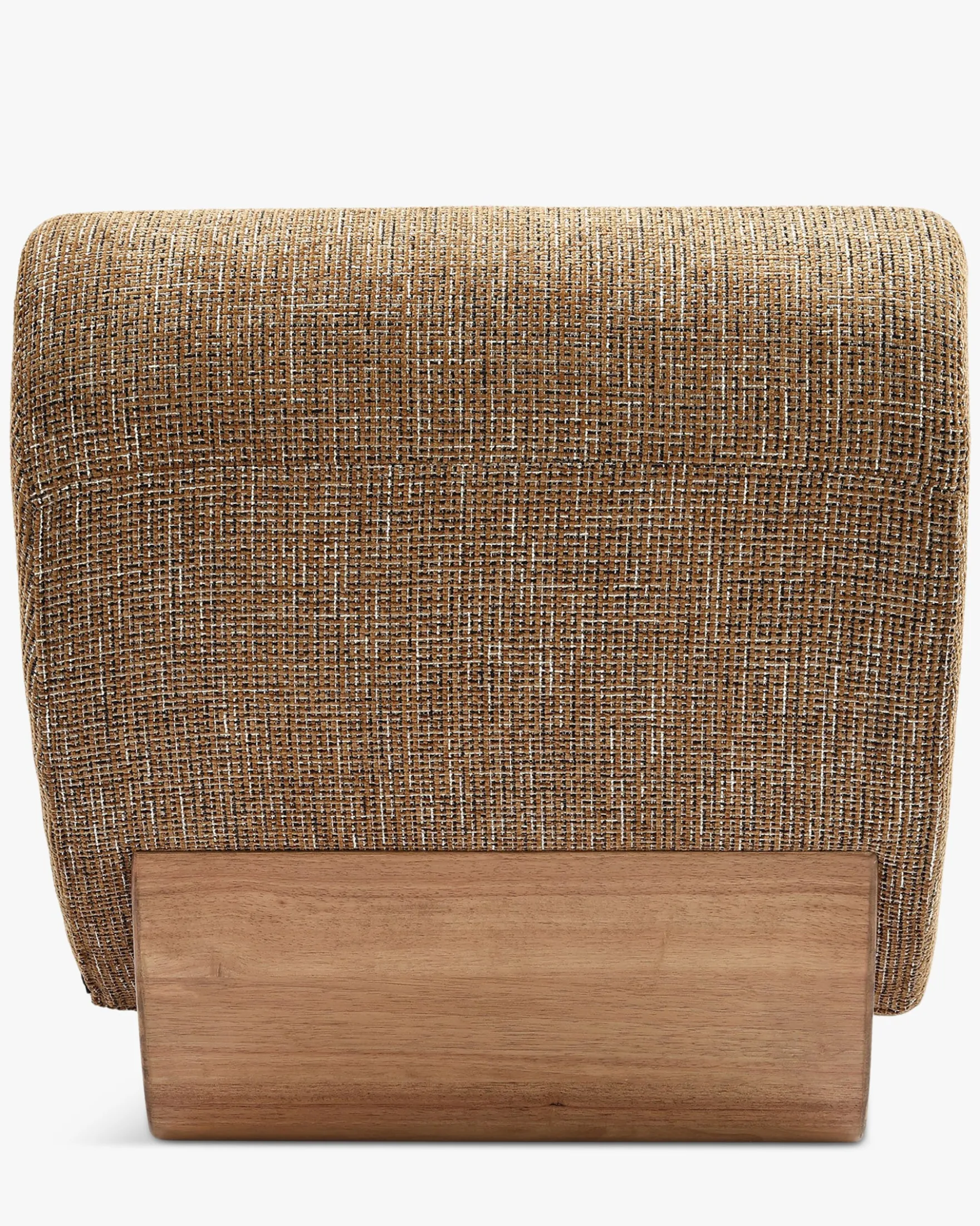 Fauteuil modulable, Tweed marron caramel & bois blond Cozy