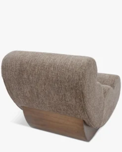 Fauteuil modulable, Tweed Taupe New York & Bois blond Cozy