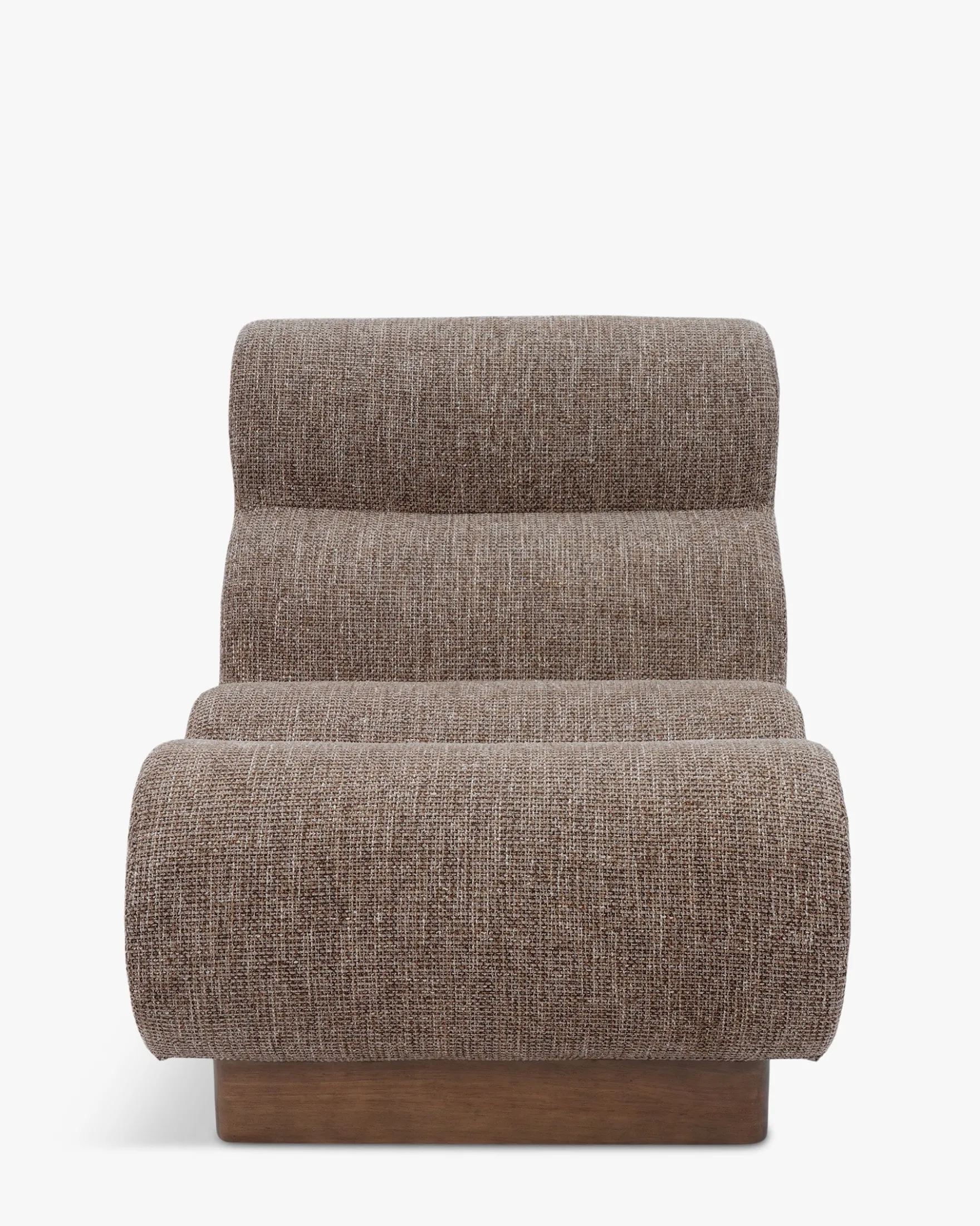 Fauteuil modulable, Tweed Taupe New York & Bois blond Cozy