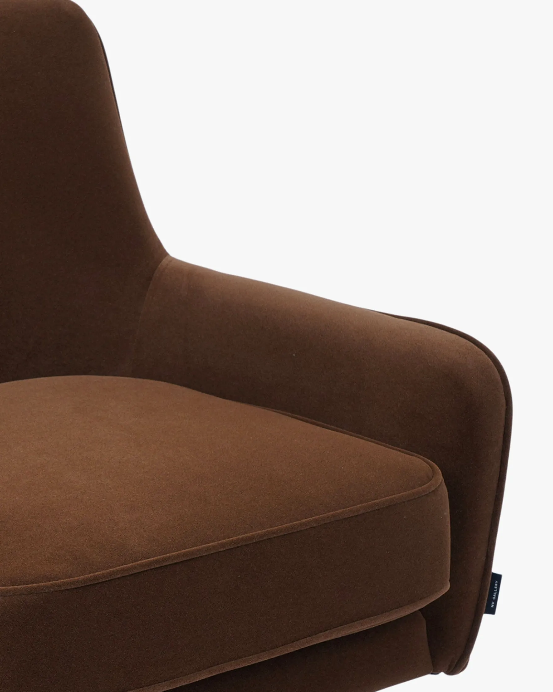 Fauteuil rotatif, Velours marron intense & Métal chromé Golden Gun