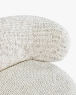 Fauteuil, Tweed Beige Moucheté, 90x70 Giulia
