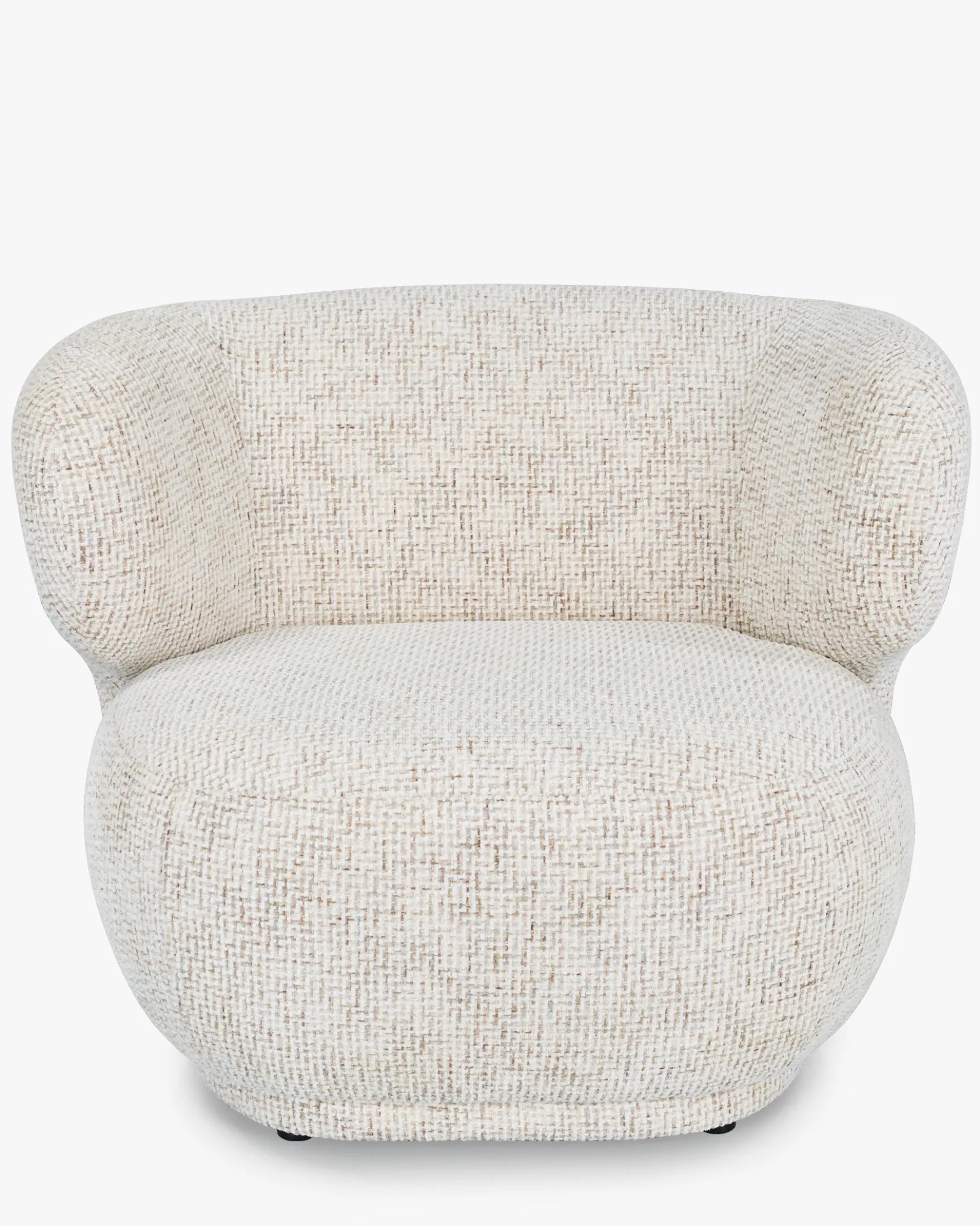 Fauteuil, Tweed Beige Moucheté, 90x70 Giulia