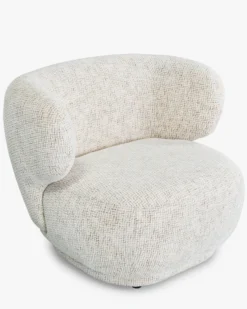 Fauteuil, Tweed Beige Moucheté, 90x70 Giulia