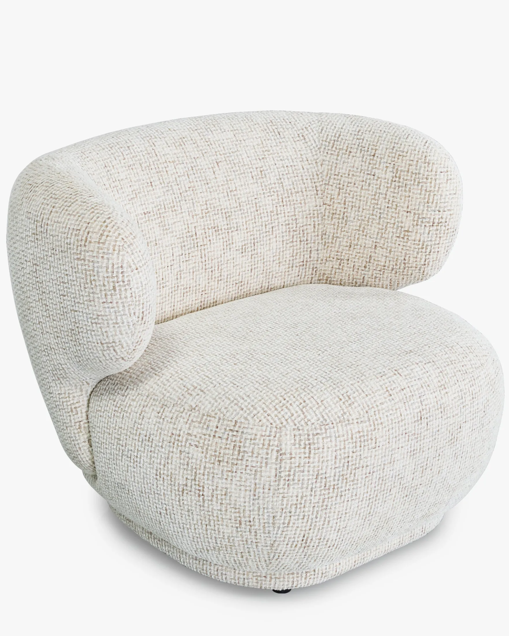 Fauteuil, Tweed Beige Moucheté, 90x70 Giulia
