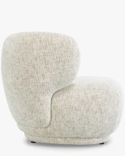 Fauteuil, Tweed Beige Moucheté, 90x70 Giulia