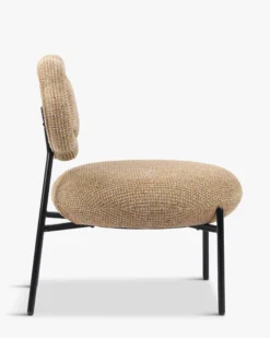 Fauteuil, Tweed jaune miami & métal noir Arty