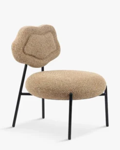 Fauteuil, Tweed jaune miami & métal noir Arty