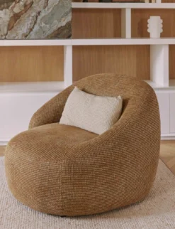 Fauteuil, Tweed jaune miami Neo