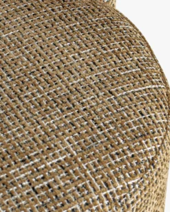 Fauteuil, Tweed marron caramel & bois chocolat Giulio