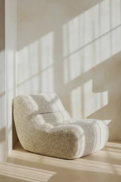 Fauteuil, Tweed moucheté beige Chill