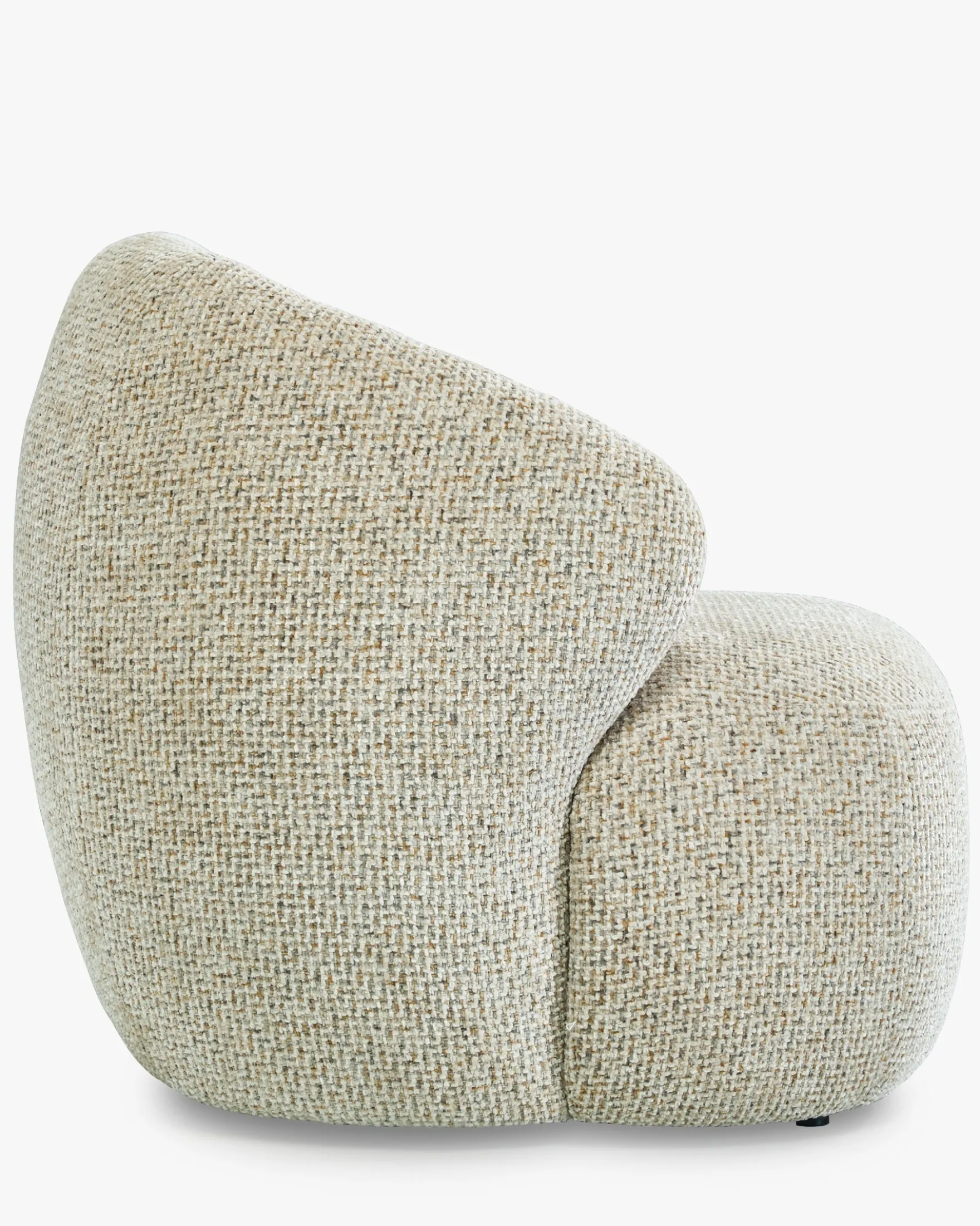 Fauteuil, Tweed Moucheté Marron Aspen