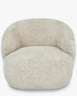 Fauteuil, Tweed Moucheté Marron Aspen