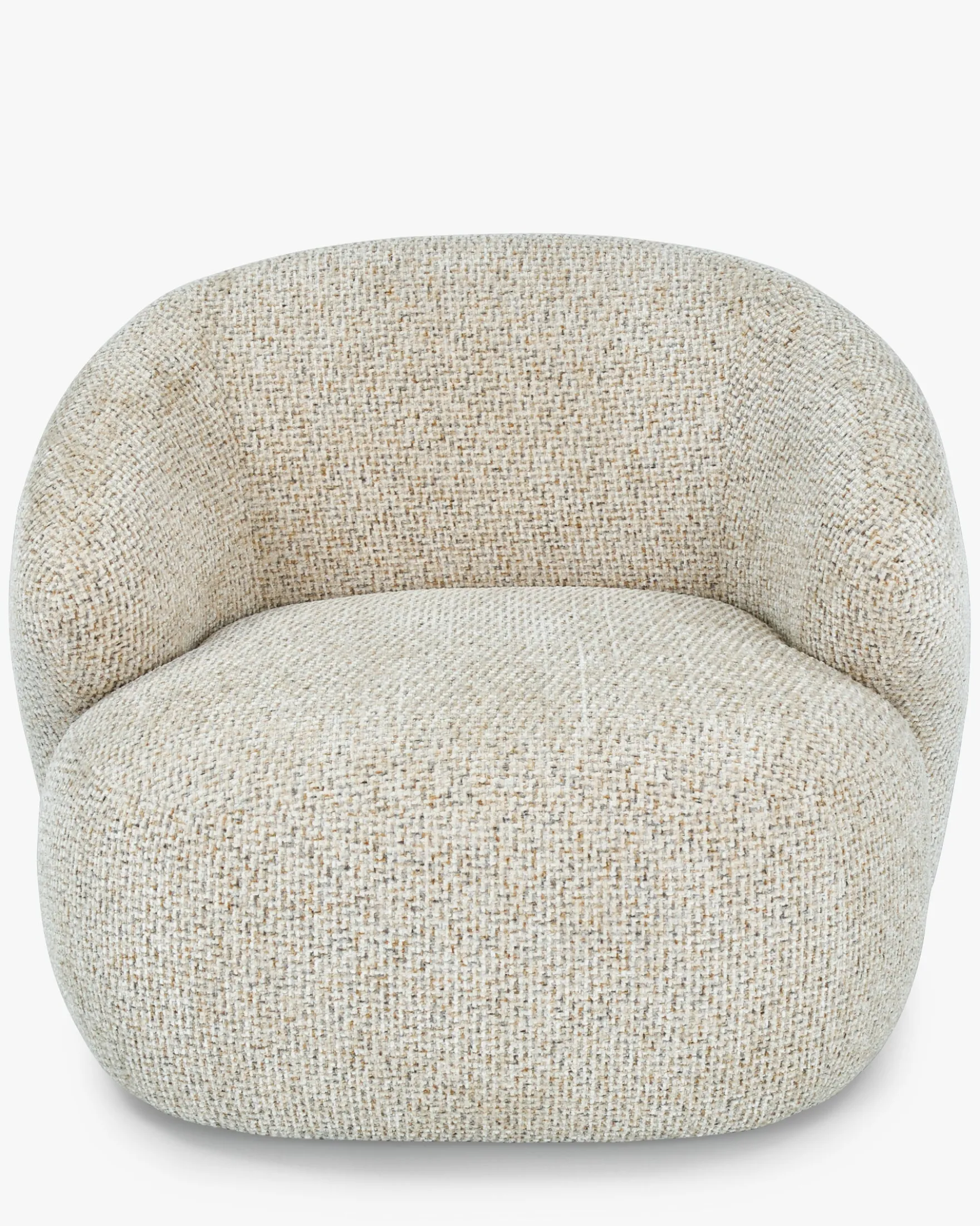 Fauteuil, Tweed Moucheté Marron Aspen