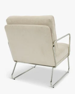 Fauteuil, Velours beige pampa Aurore