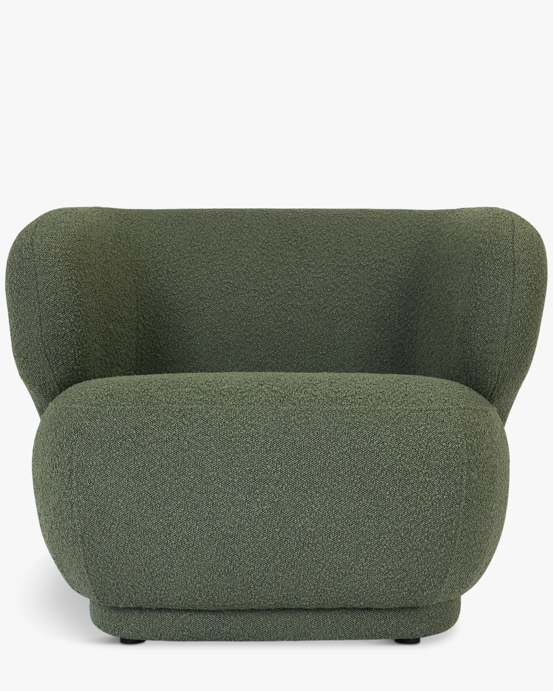 Fauteuil, Vert kaki bouclé, 90x70 Giulia