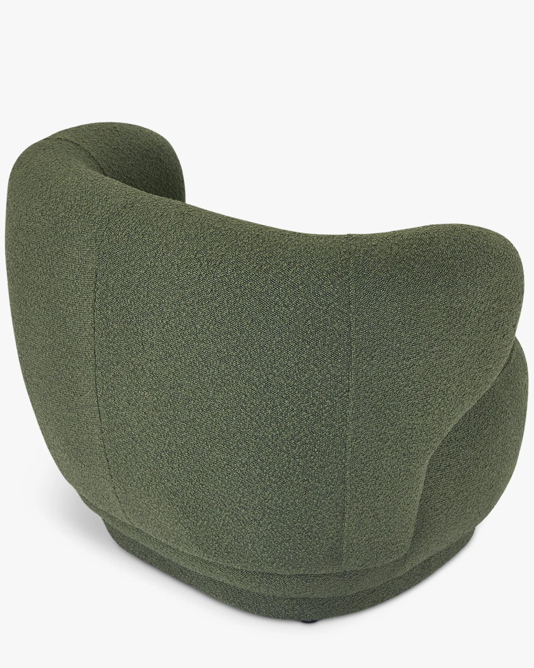 Fauteuil, Vert kaki bouclé, 90x70 Giulia