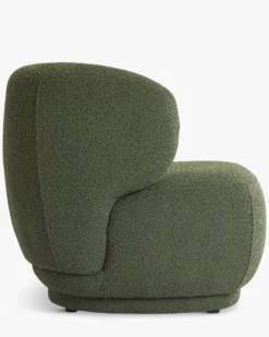 Fauteuil, Vert kaki bouclé, 90x70 Giulia