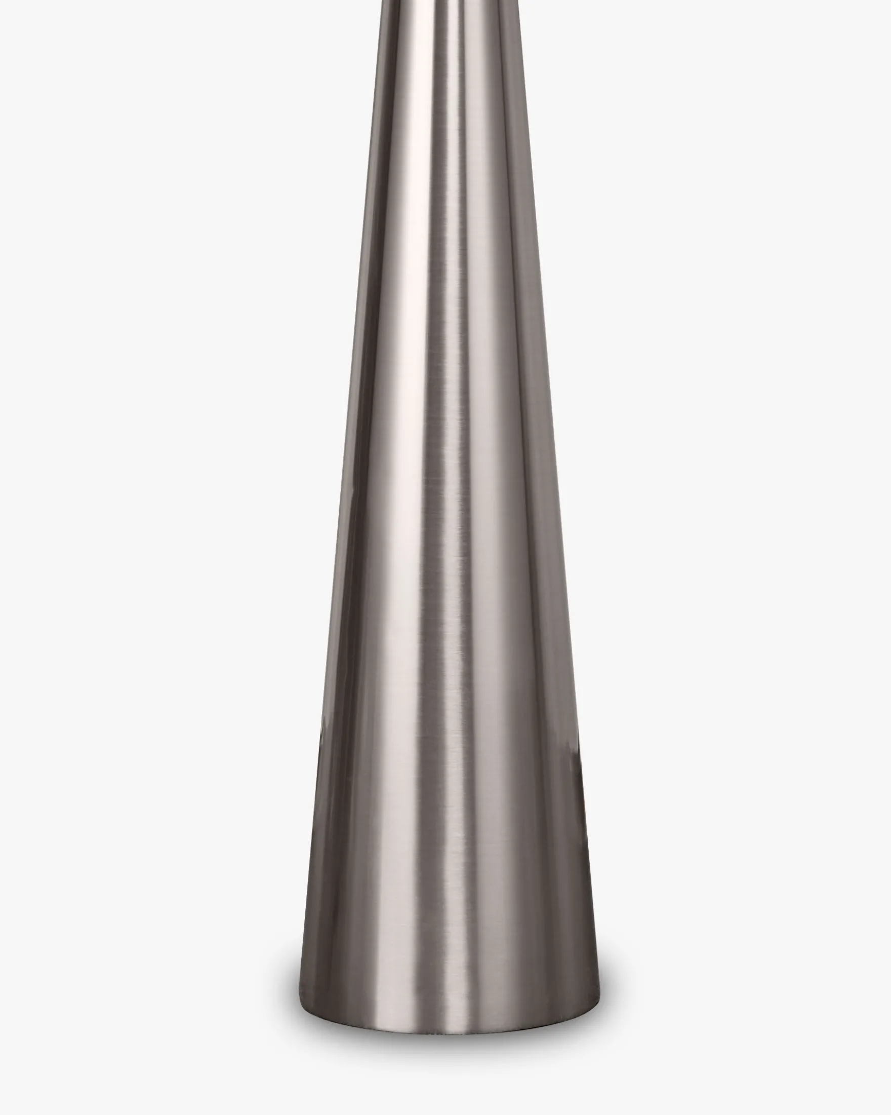 Lampadaire, Fer chromé effet brossé & Tissu marron, H151.5 Khone