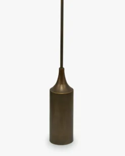Lampadaire, Laiton antique & Lin, H160 Kensington
