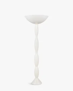Lampadaire, Métal blanc, H163 Ardenia