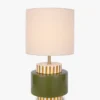 Lampe de table, Abat-jour beige et coloré graphique, H54 Onjo