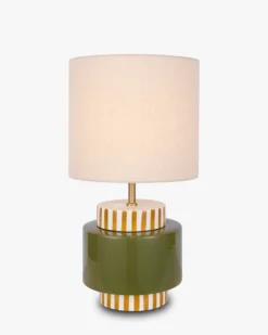 Lampe de table, Abat-jour beige et coloré graphique, H54 Onjo