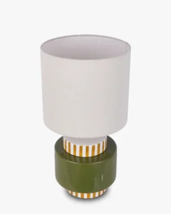 Lampe de table, Abat-jour beige et coloré graphique, H54 Onjo