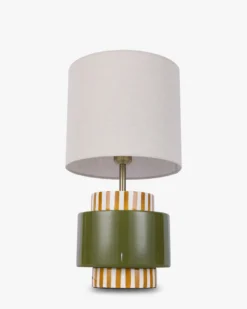 Lampe de table, Abat-jour beige et coloré graphique, H54 Onjo