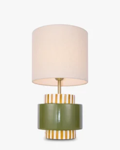 Lampe de table, Abat-jour beige et coloré graphique, H54 Onjo