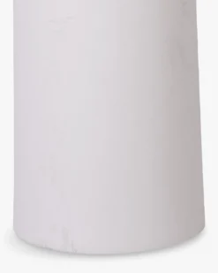 Lampe de table, Abat-jour fibre naturelle & céramique blanche, H72 Agape
