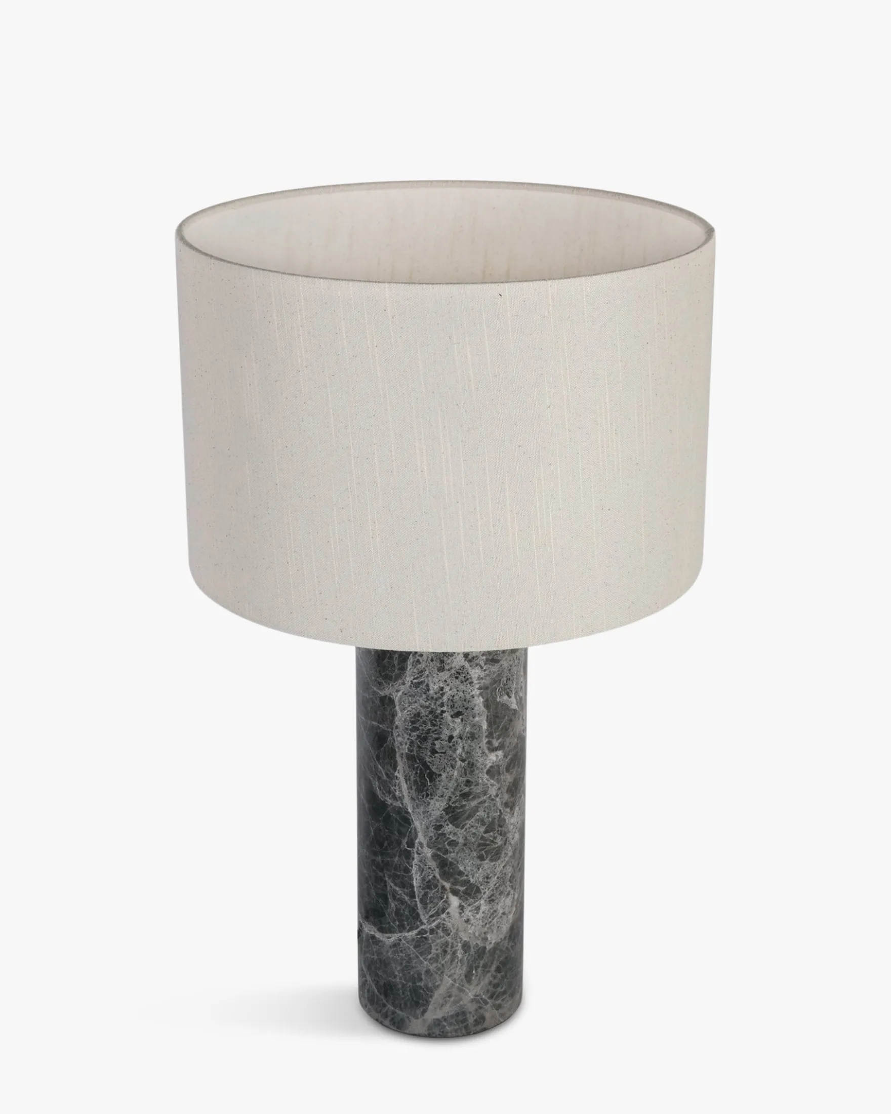 Lampe de table, Abat-jour lin & marbre gris, H50 Gaia