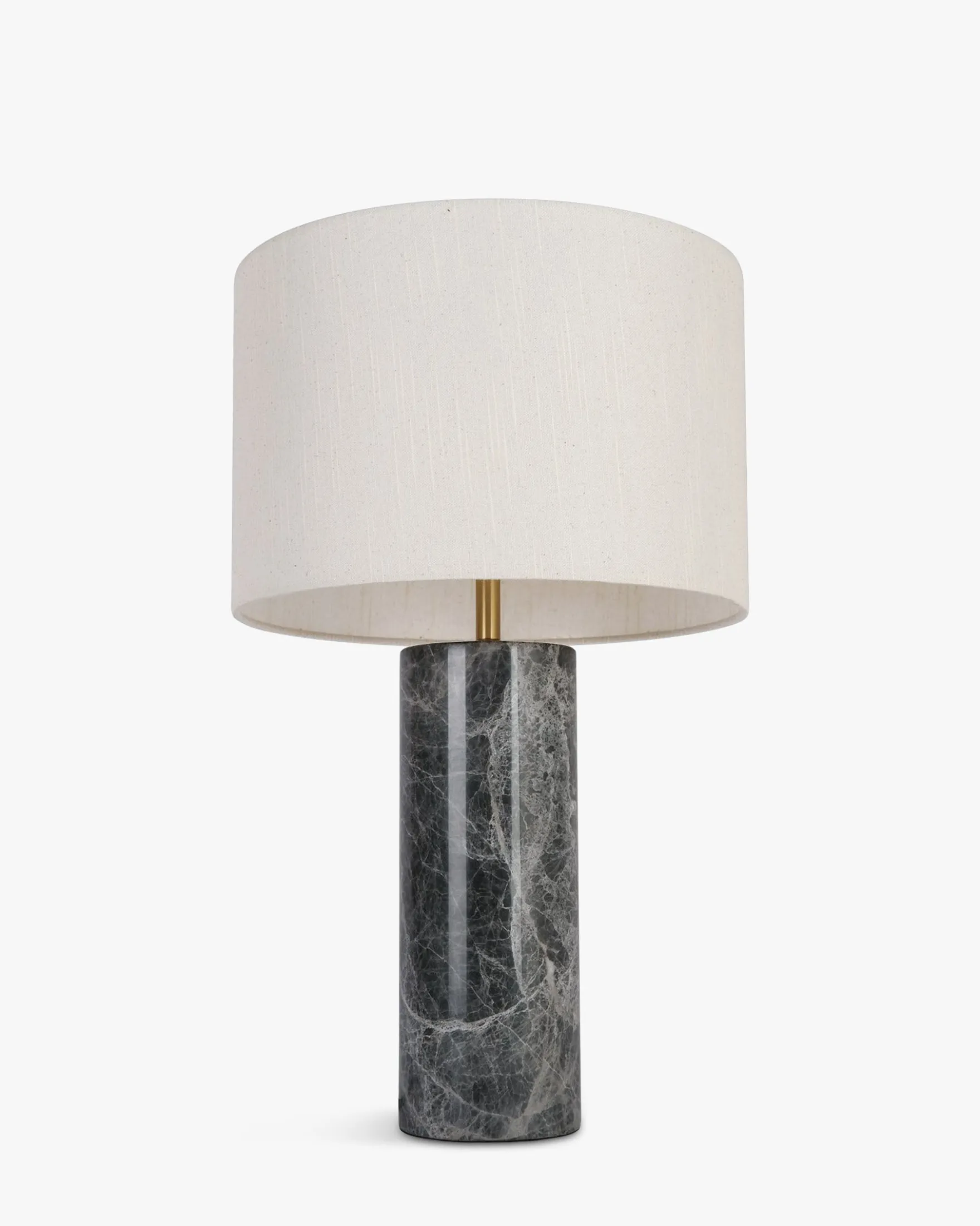 Lampe de table, Abat-jour lin & marbre gris, H50 Gaia