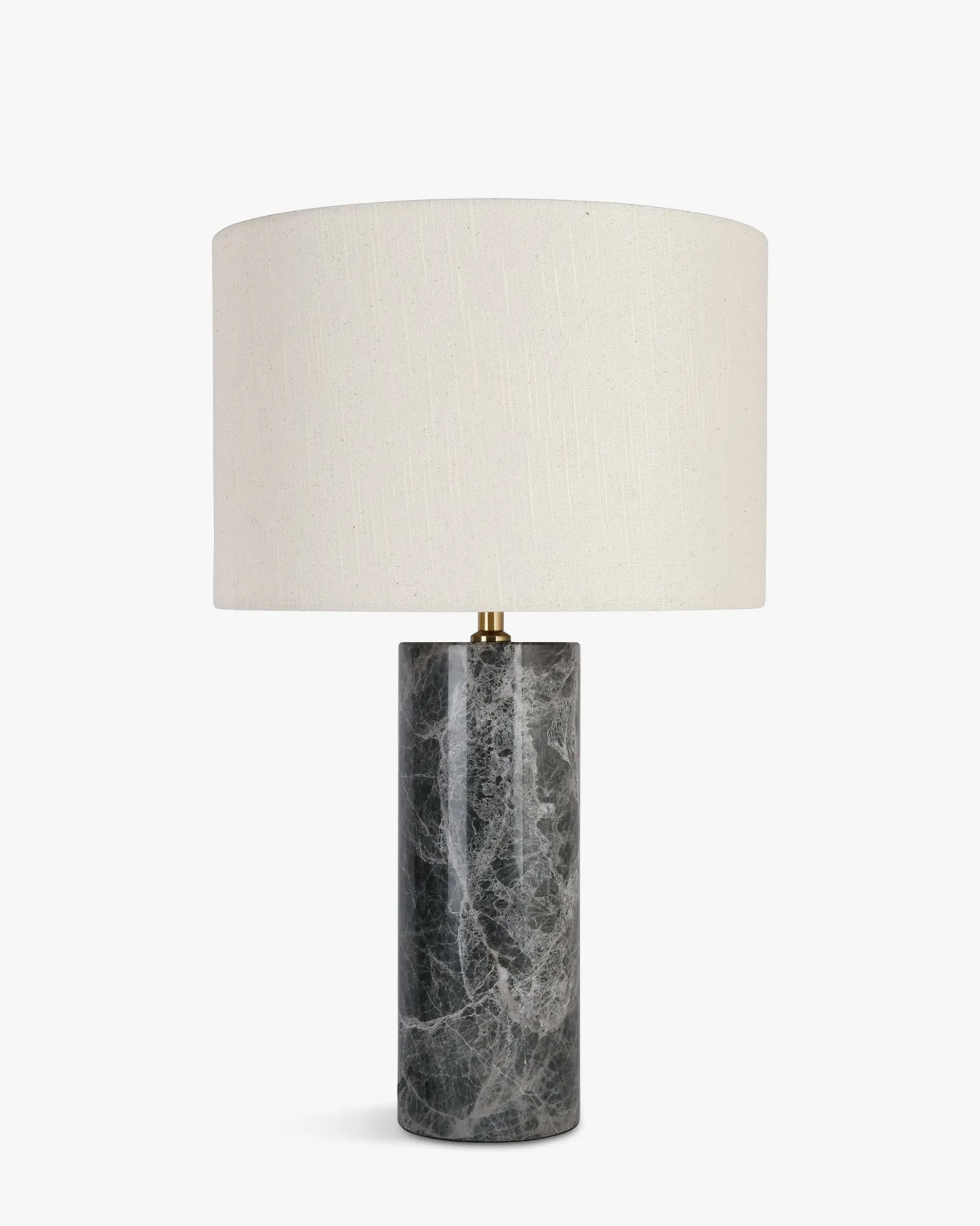 Lampe de table, Abat-jour lin & marbre gris, H50 Gaia