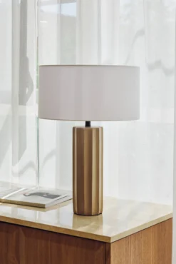 Lampe de table, Béton & Lin, H52 Zahara